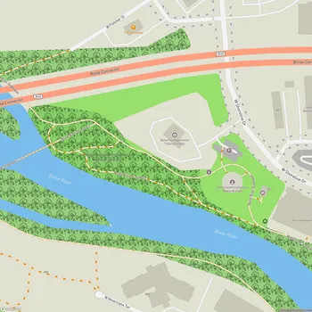 Map of Idaho Fallen Firefighters Memorial Park