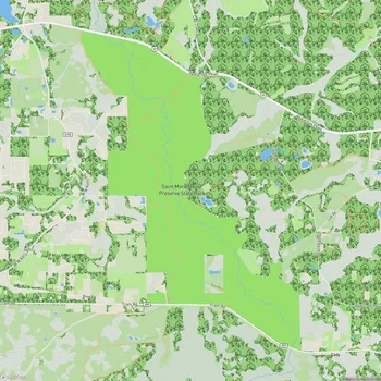 Map of Saint Marks River Preserve State Park