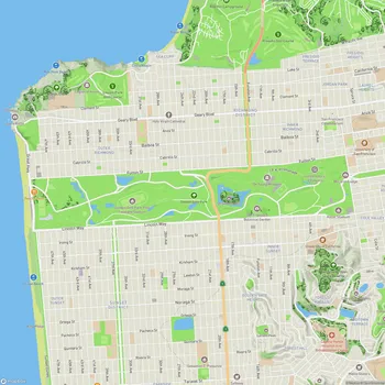 Map of Golden Gate Park