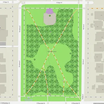 Map of Roanoke Park