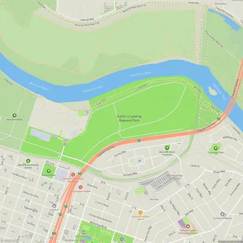 Map of Sutter's Landing Regional Park