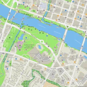 Map of Auditorium Shores at Town Lake Metropolitan Park