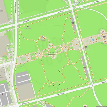 Map of Iowa State Capitol West Terrace