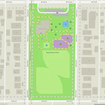 Map of Bryant Square Park
