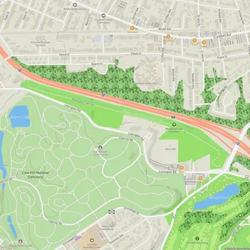 Map of Beargrass Creek Greenway