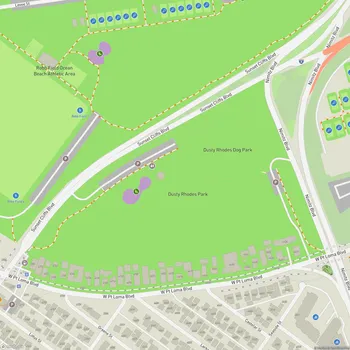 Map of Dusty Rhodes Park