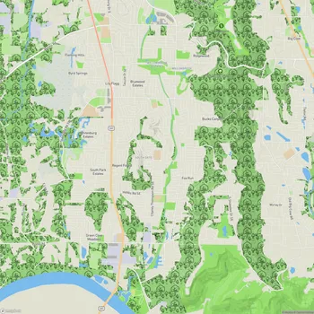 Map of Aldridge Creek Greenway