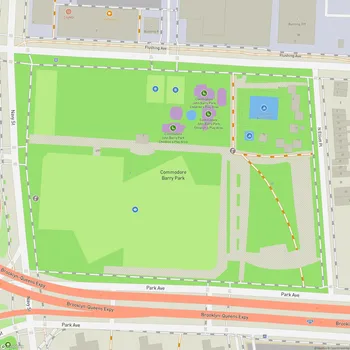 Map of Commodore Barry Park
