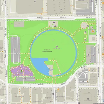Map of Bellevue Downtown Park