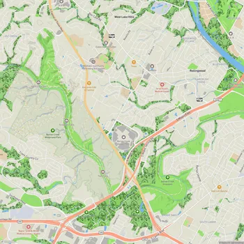 Map of Barton Creek Greenbelt