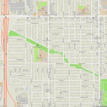 Map of Rodeo Wash Greenway