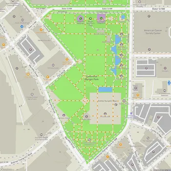 Map of Centennial Olympic Park