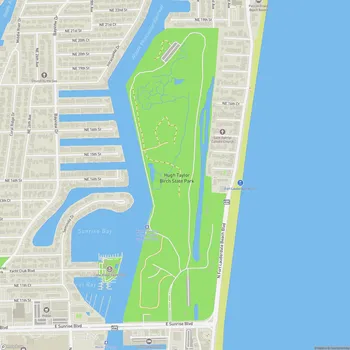 Map of Hugh Taylor Birch State Park