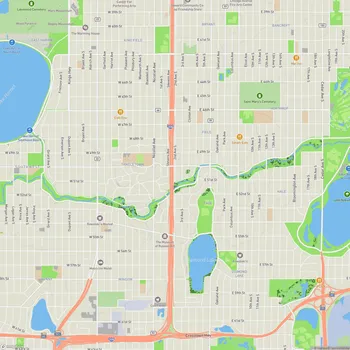 Map of Minnehaha Creek Park
