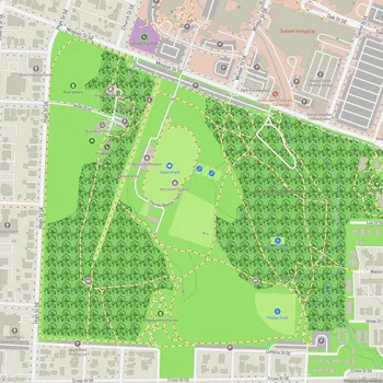 Map of Bush's Pasture Park