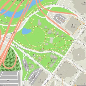 Map of Sam Houston Park