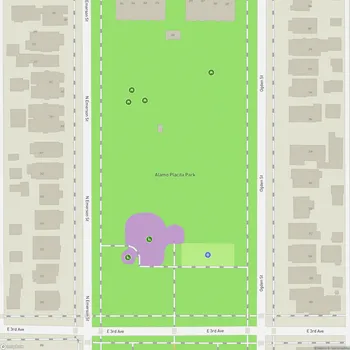Map of Alamo Placita Park