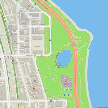 Map of Harold Washington Park