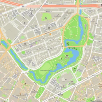 Map of Back Bay Fens