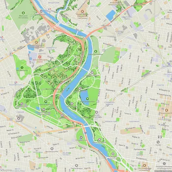 Map of East Fairmount Park