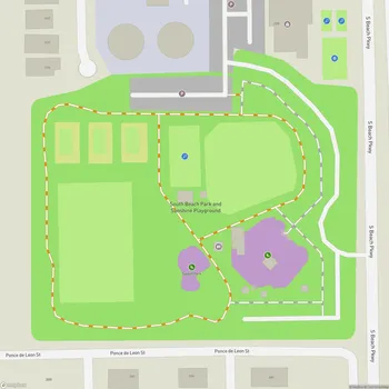 Map of South Beach Park and Sunshine Playground