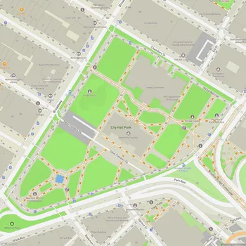 Map of City Hall Park