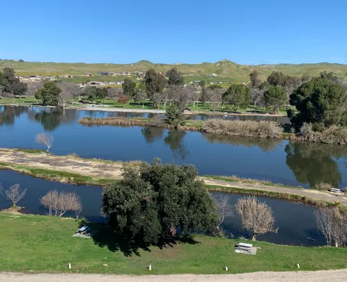 View of Hart Park Lake from an elevated vantage point