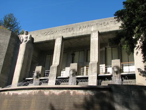 View of the historic Woodminster Amphitheater building
