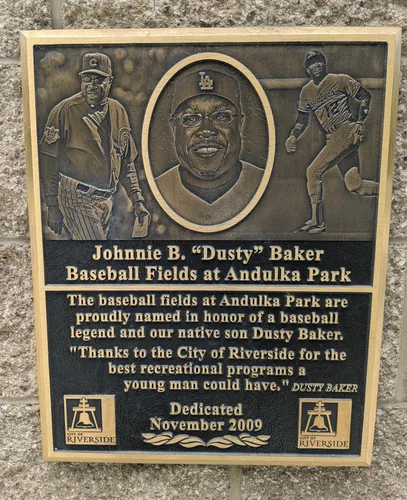 The park's baseball fields are named after Dusty Baker