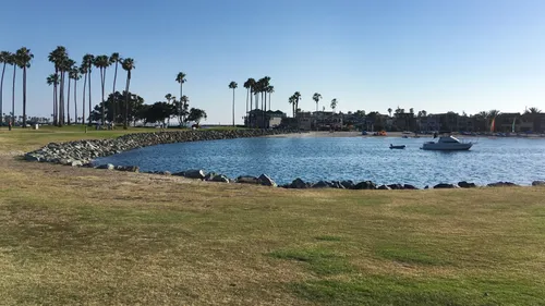The park is located on a curved peninsula