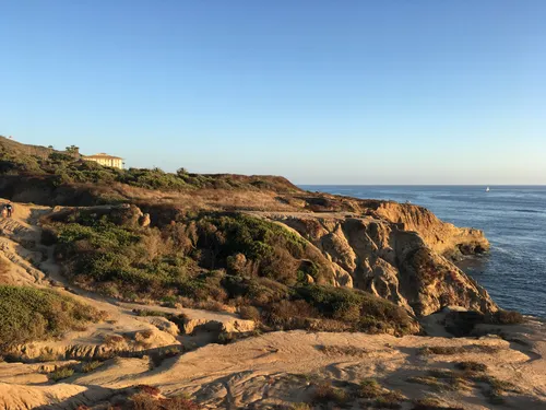 Rocky coastal trail with breathtaking views