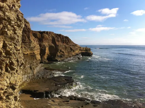 Imposing coastal cliffs in the park's southern section