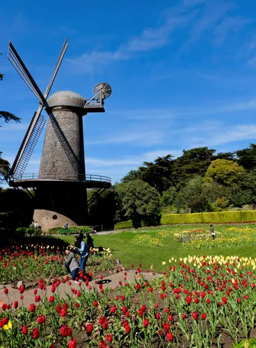 The Dutch Windmill is located in the park's northwest corner