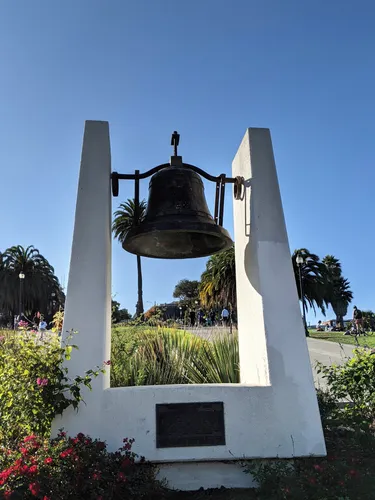 Mexico Liberty Bell monument in its white frame