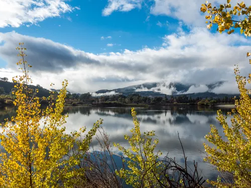 Cloud formations above Almaden Lake after the rain