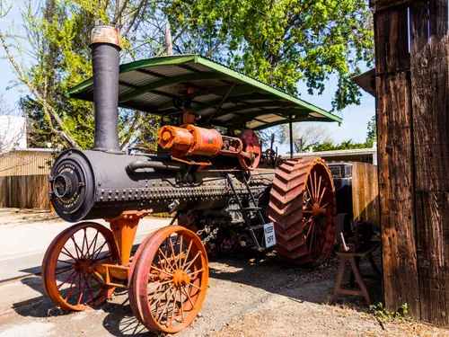 Vintage steam tractor at the History Park