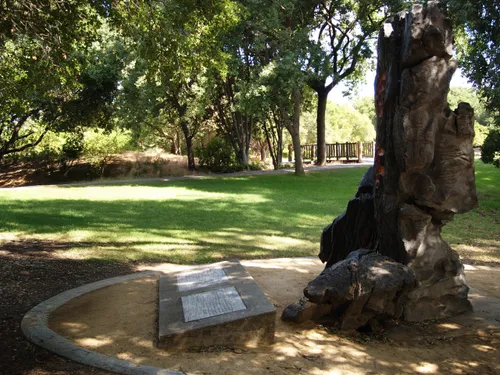 This black marble stone was gifted to San Jose by its Taiwanese sister city