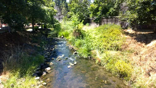 San Mateo Creek flows gently along the park