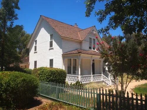View of the historic Simi Adobe-Strathearn House