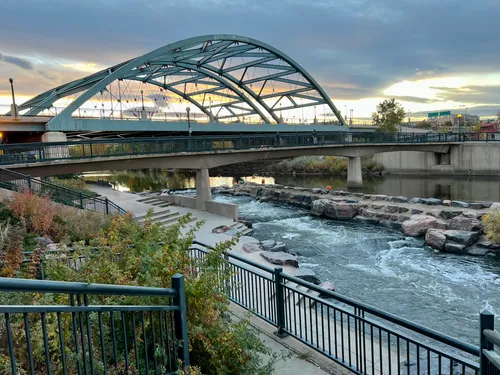 The park is located at the confluence of South Platte River and Cherry Creek