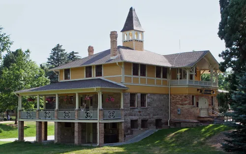 The Montclair Civic Building event venue, also known as The Molkery, sits in the north section of the park