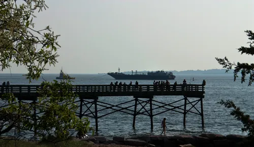 View of the fishing pier at the north end of the park
