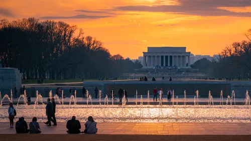 Lincoln Memorial at sunset