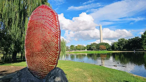 The Soil You See glass sculpture by artist Wendy Red Star