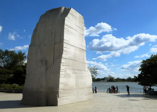 The Martin Luther King Jr. Memorial overlooks the Tidal Basin