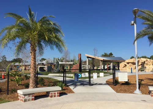 The park grounds are modern and clean