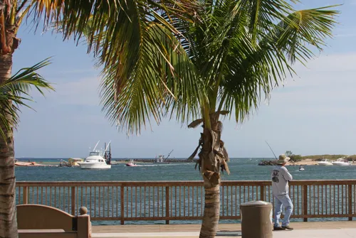A view toward Hillsboro Inlet from the park's waterfront promenade