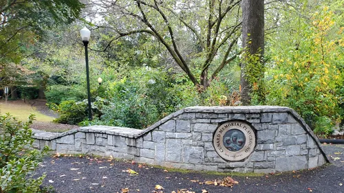 View of the lush park grounds