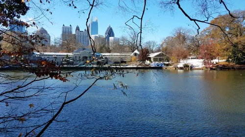 Winter view across Lake Clara Meer