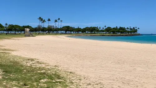 The sandy beach during off-season